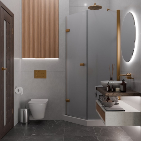 TREND DOOR GK-862BGP135 бронзовый стекло матовое #4