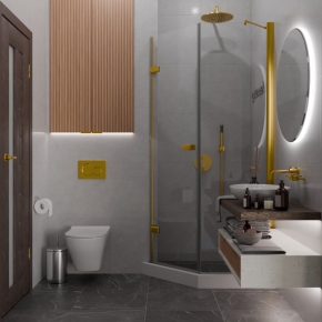 TREND DOOR GK-862BGP135 золотой металлик стекло выбеленное #4