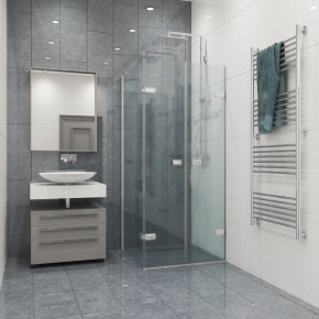 TREND RECTAN GK-863KP хром матовый стекло матовое