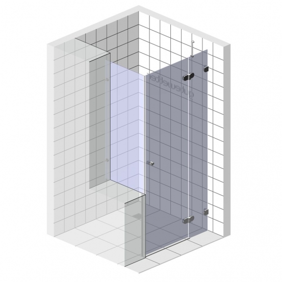 Душевой уголок LUX SQUARE GK-003V-2522B