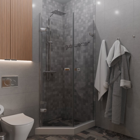 TREND DOOR GK-862G135C хром блестящий стекло выбеленное #1