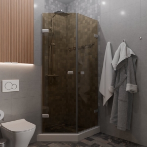 TREND DOOR GK-862G135C хром матовый стекло бронзовое #1