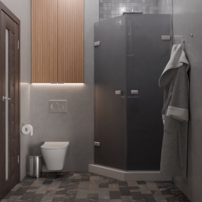 TREND DOOR GK-862G135C хром матовый стекло графитовое матовое #4