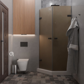 TREND DOOR GK-862G135C черный матовый стекло бронзовое матовое #4