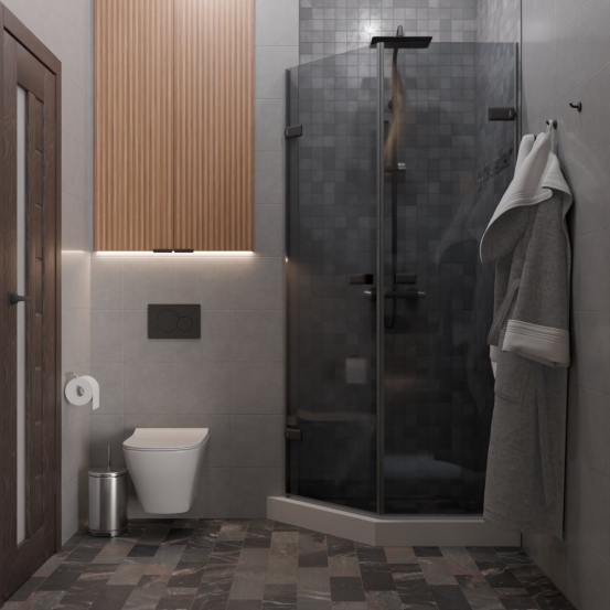 TREND DOOR GK-862G135C черный матовый стекло графитовое #4