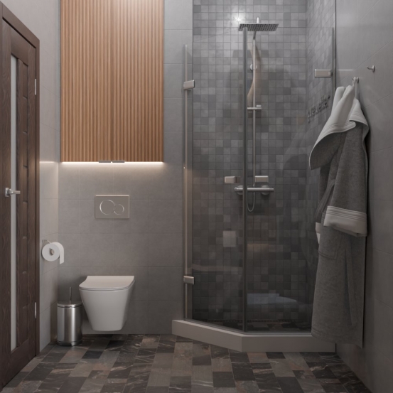 TREND DOOR GK-862G135C хром матовый стекло выбеленное #4