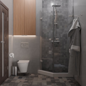 TREND DOOR GK-862G135C хром матовый стекло выбеленное #4