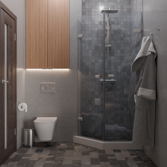 TREND DOOR GK-862G135C хром матовый стекло бесцветное #4