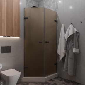 TREND DOOR GK-862G135C черный матовый стекло бронзовое матовое #1