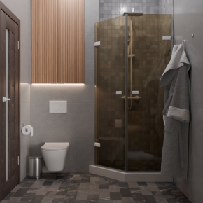 TREND DOOR GK-862G135C белый матовый стекло бронзовое #4