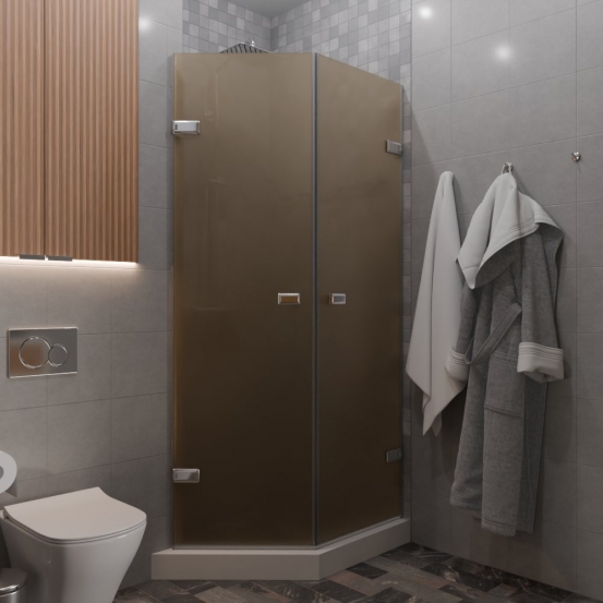 TREND DOOR GK-862G135C хром блестящий стекло бронзовое матовое #1