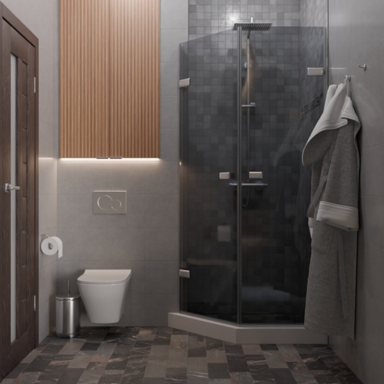 TREND DOOR GK-862G135C хром матовый стекло графитовое #4