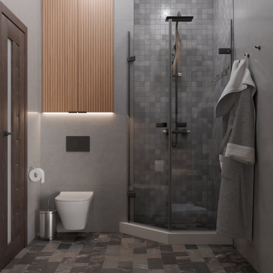 TREND DOOR GK-862G135C черный матовый стекло выбеленное #4