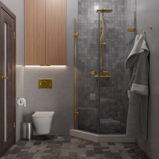 TREND DOOR GK-862G135C золотой гальванический стекло выбеленное #4