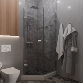 TREND DOOR GK-862G135C хром матовый стекло выбеленное #1
