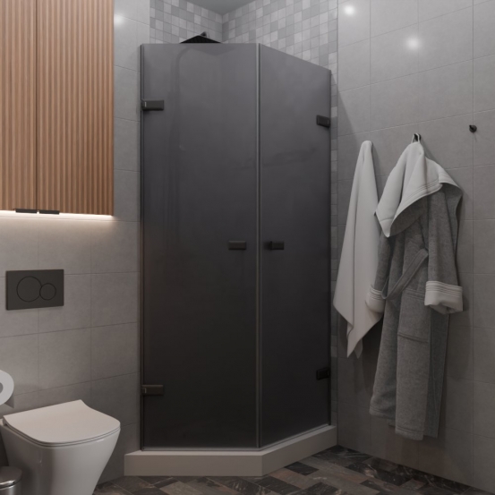 TREND DOOR GK-862G135C черный матовый стекло графитовое матовое #1