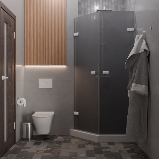 TREND DOOR GK-862G135C белый матовый стекло графитовое матовое #4