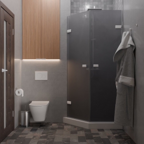 TREND DOOR GK-862G135C белый матовый стекло графитовое матовое #4