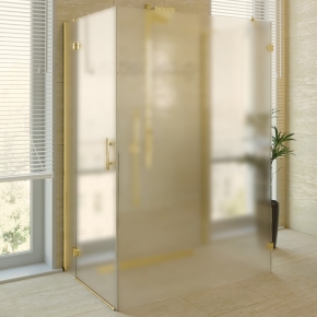 LUX RECTAN GK-104CP-CH02 золотой металлик стекло матовое левое открывание двери