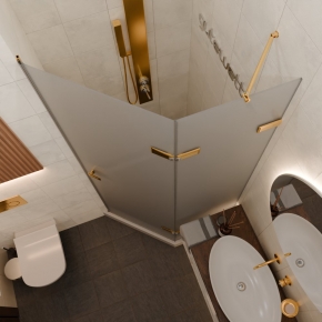TREND DOOR GK-862AG135ONE-01 золотой гальванический стекло матовое #2