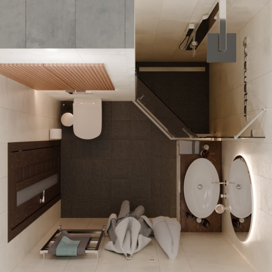 TREND DOOR GK-862AG135ONE-01 хром блестящий стекло бронзовое #5
