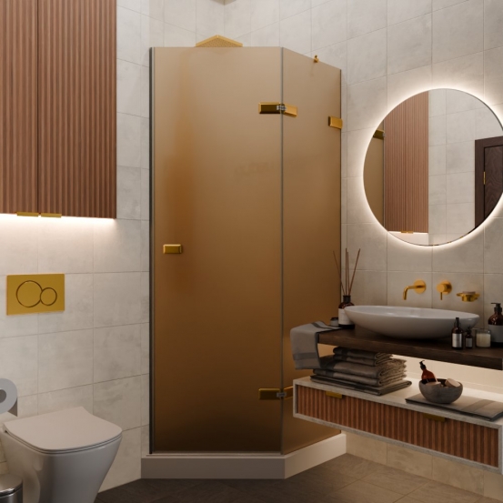 TREND DOOR GK-862AG135ONE-01 золотой металлик стекло бронзовое матовое #1