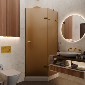 TREND DOOR GK-862AG135ONE-01 золотой металлик стекло бронзовое матовое #1