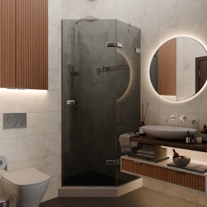 TREND DOOR GK-862AG135ONE-01 хром блестящий стекло графитовое #1