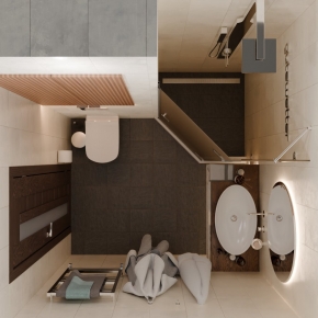 TREND DOOR GK-862AG135ONE-01 хром блестящий стекло бронзовое матовое #5