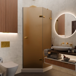 TREND DOOR GK-862AG135ONE-01 золотой гальванический стекло бронзовое матовое #1