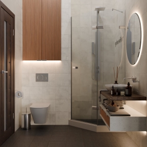 TREND DOOR GK-862AG135ONE-01 хром матовый стекло бесцветное #4