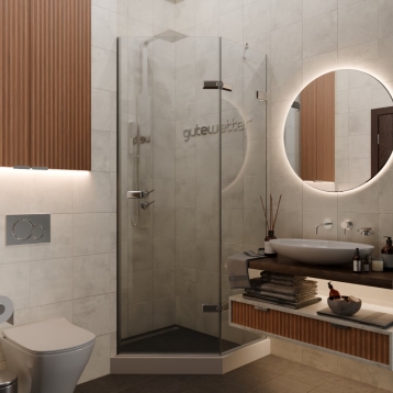TREND DOOR GK-862AG135ONE-01 хром блестящий стекло бесцветное #1