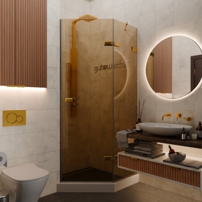 TREND DOOR GK-862AG135ONE-01 золотой металлик стекло бронзовое #1