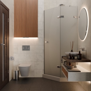 TREND DOOR GK-862AG135ONE-01 хром блестящий стекло матовое #4