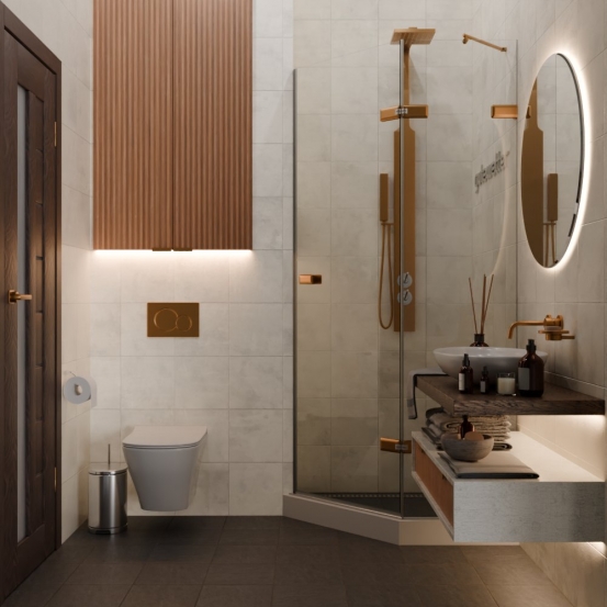 TREND DOOR GK-862AG135ONE-01 бронзовый стекло выбеленное #4