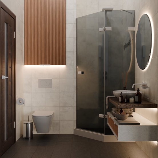 TREND DOOR GK-862AG135ONE-01 белый матовый стекло графитовое #4