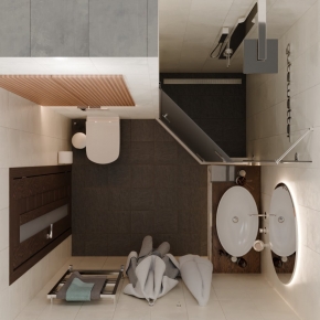 TREND DOOR GK-862AG135ONE-01 хром блестящий стекло графитовое матовое #5