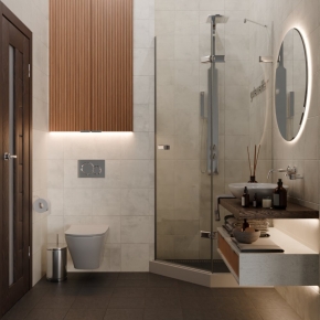 TREND DOOR GK-862AG135ONE-01 хром блестящий стекло выбеленное #4