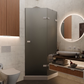 TREND DOOR GK-862AG135ONE-01 белый матовый стекло графитовое матовое #1
