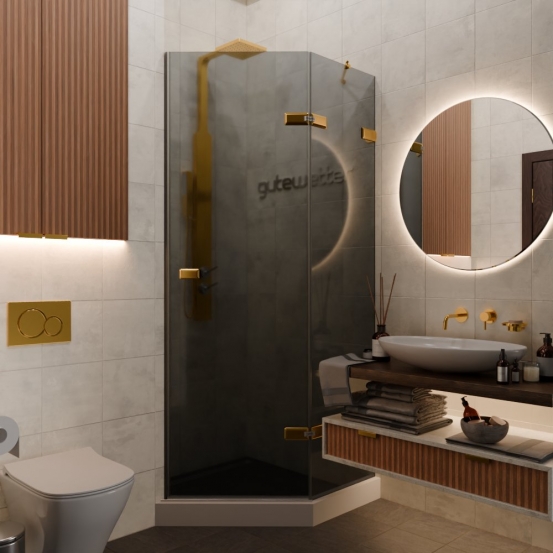 TREND DOOR GK-862AG135ONE-01 золотой гальванический стекло графитовое #1
