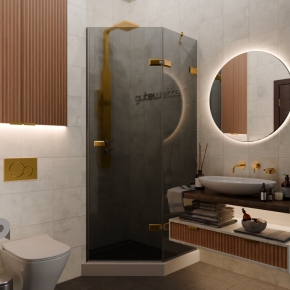 TREND DOOR GK-862AG135ONE-01 золотой гальванический стекло графитовое #1