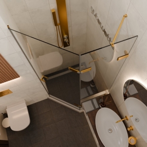 TREND DOOR GK-862AG135ONE-01 золотой металлик стекло выбеленное #2