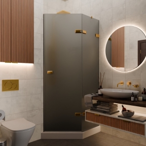 TREND DOOR GK-862AG135ONE-01 золотой гальванический стекло графитовое матовое #1