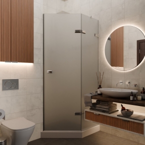TREND DOOR GK-862AG135ONE-01 хром блестящий стекло матовое #1