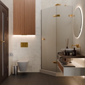 TREND DOOR GK-862AG135ONE-01 золотой гальванический стекло матовое #4