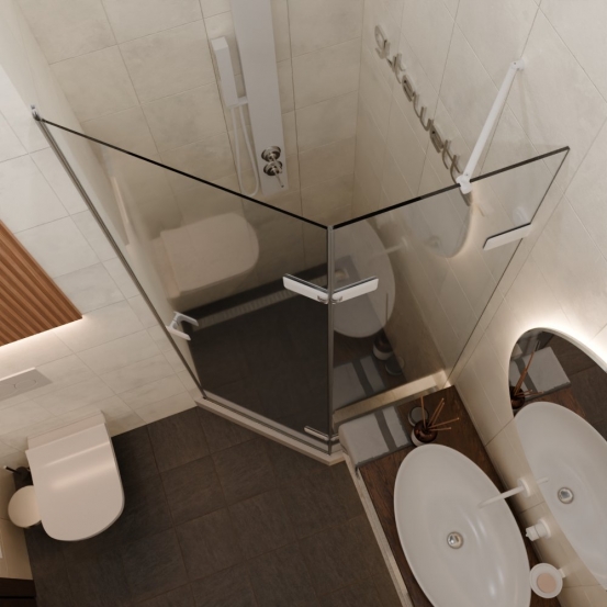 TREND DOOR GK-862AG135ONE-01 белый матовый стекло бесцветное #2
