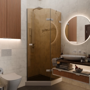 TREND DOOR GK-862AG135ONE-01 белый матовый стекло бронзовое #1