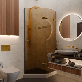 TREND DOOR GK-862AG135ONE-01 золотой гальванический стекло бронзовое #1