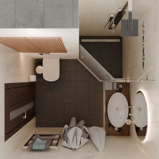 TREND DOOR GK-862AG135ONE-01 хром блестящий стекло матовое #5