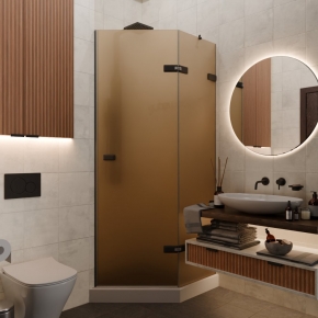 TREND DOOR GK-862AG135ONE-01 черный матовый стекло бронзовое матовое #1